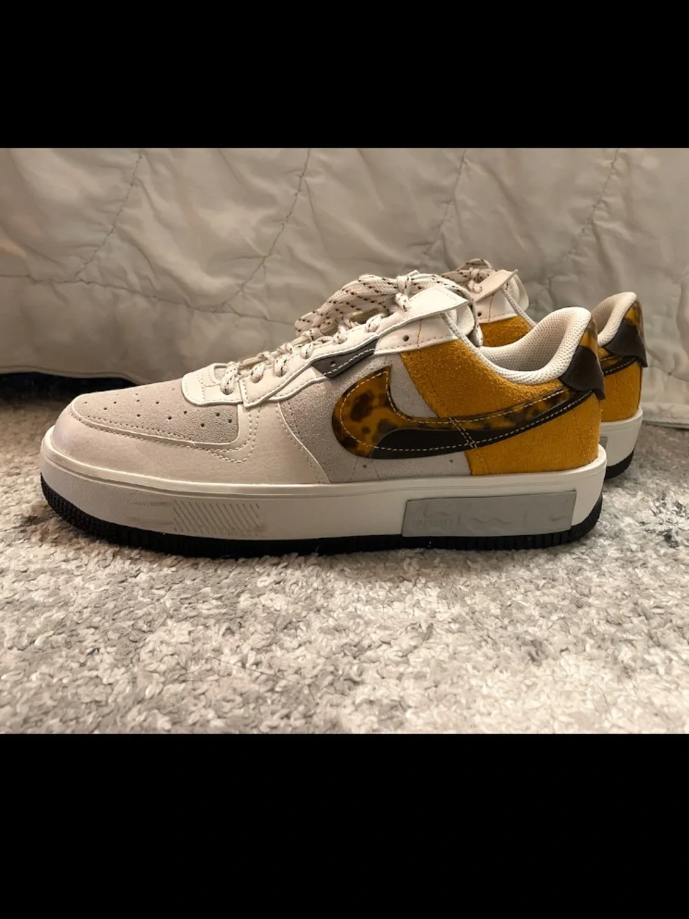 Nike Air Force 1 Low Fontanka Tortoise Shell Size 12W EU 44.5 DR0151-001 No Sole